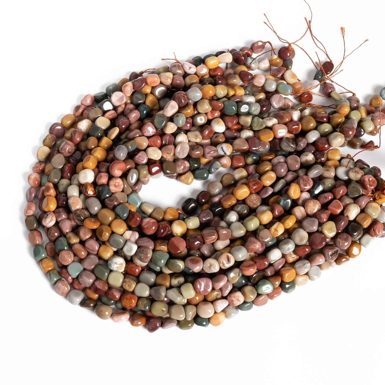 Natural AAA Multi Alashan Agate Gemstone Pebble Nugget Loose Beads 6-8MM 8-10MM