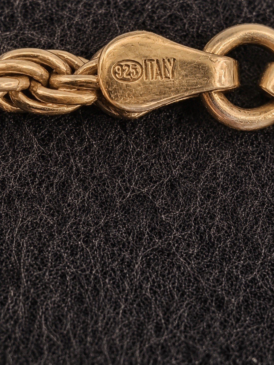 Italian 24” Rope Chain Necklace 2mm 7g 14k Gold Over 925 Sterling Made in Italy