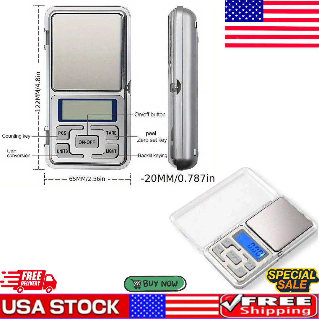 Portable 500g x 0.01g Mini Digital Scale Jewelry Pocket Balance Weight Gram LCD