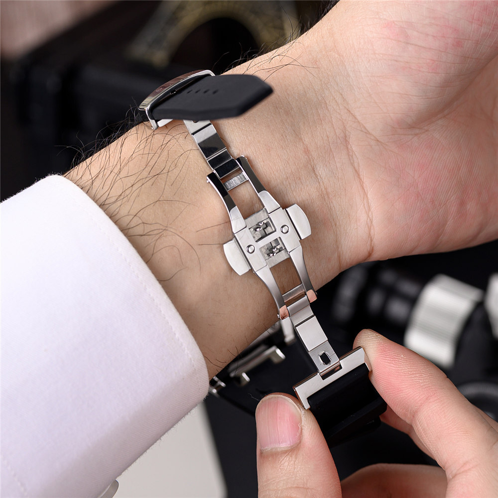 Bling Diamond Stainless Steel Case + Rubber Strap AP MOD KIT for G-SHOCK GA-2100