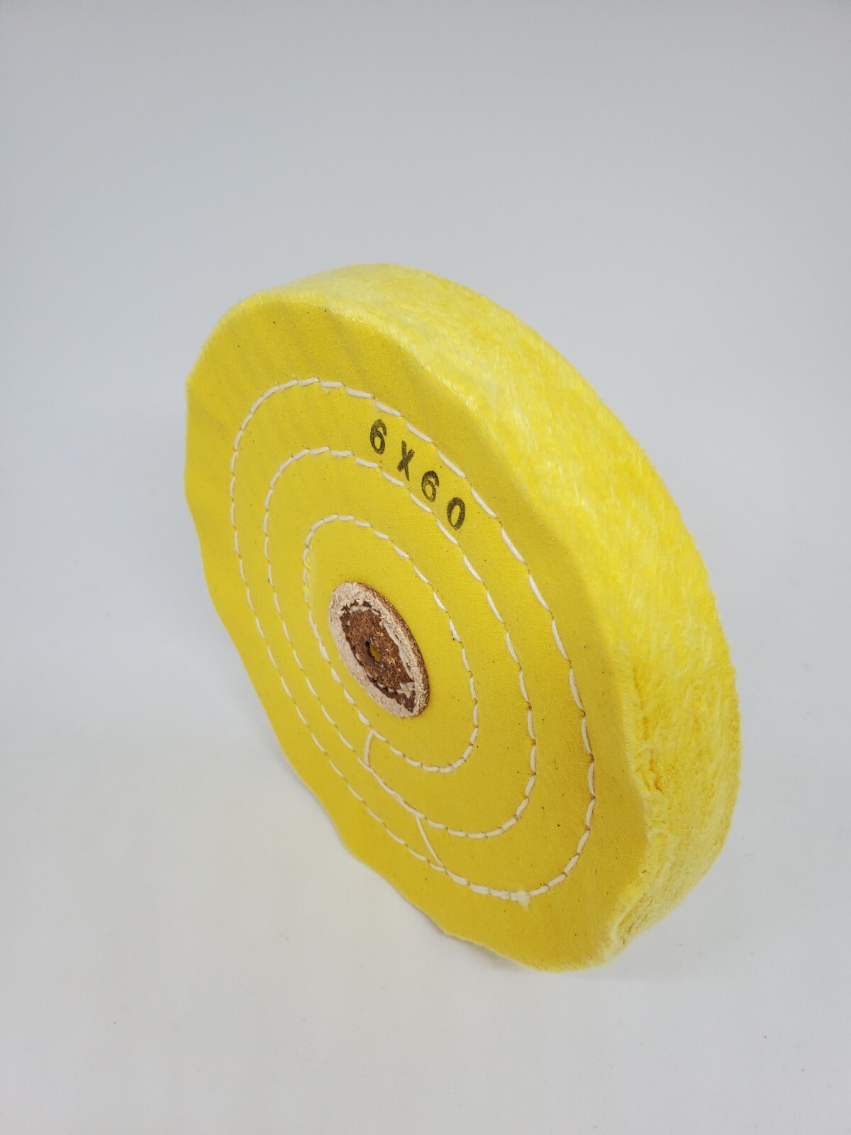 6 x 60 ply Muslin Polishing Buffing Wheel, Yellow Treated, 6″ Jewelry Buff M USA