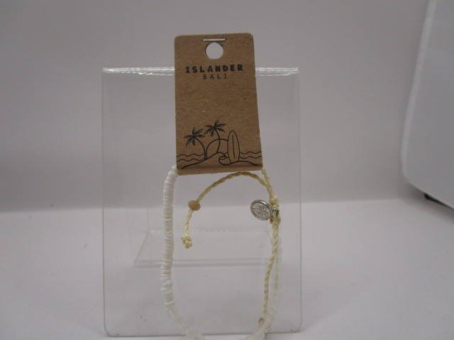 ISLANDER BALI PINEAPPLE ISLAND BRACELET PK-003 PUKA SHELL BEACH VIBE FREE SHIP