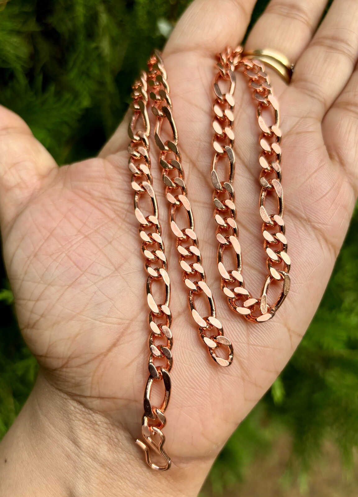 18 inch Pure Copper FIGARO Chain Necklace, Healing Copper Jewelry, Spiritual