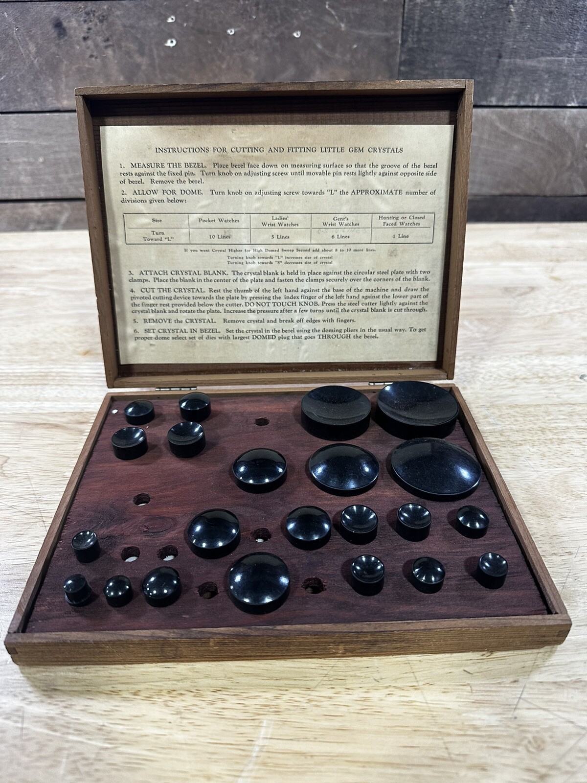 Vintage Set Of Male Female Dyes For Cutting & Fitting Little Gem Crystals