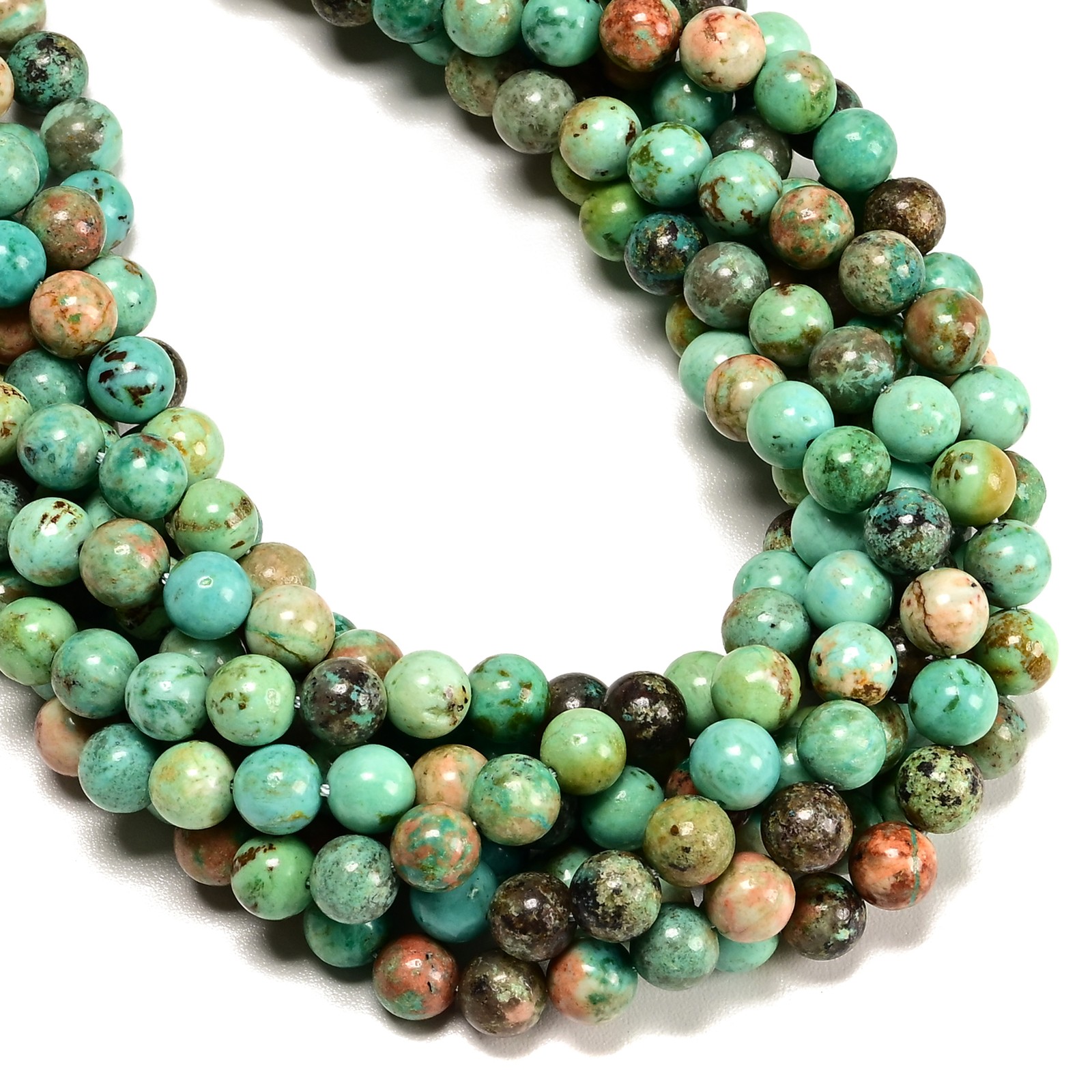 Natural Turquoise Smooth Round Beads 4mm 6mm 8mm 10mm 12mm 14mm 16mm 15.5″ Strd