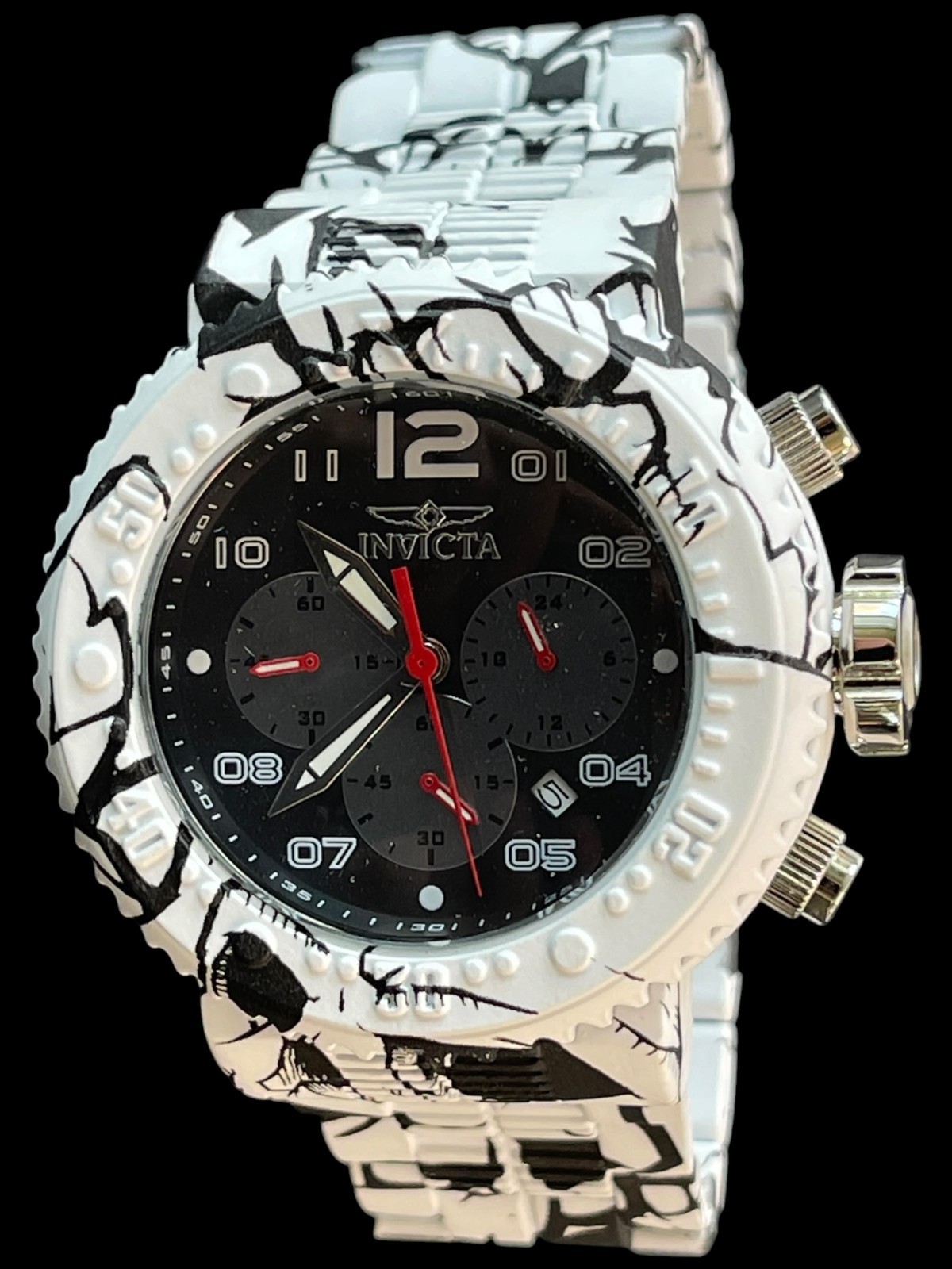 Invicta Pro Diver 43232 Chronograph Black & White Men’s Watch $1095 – New in Box
