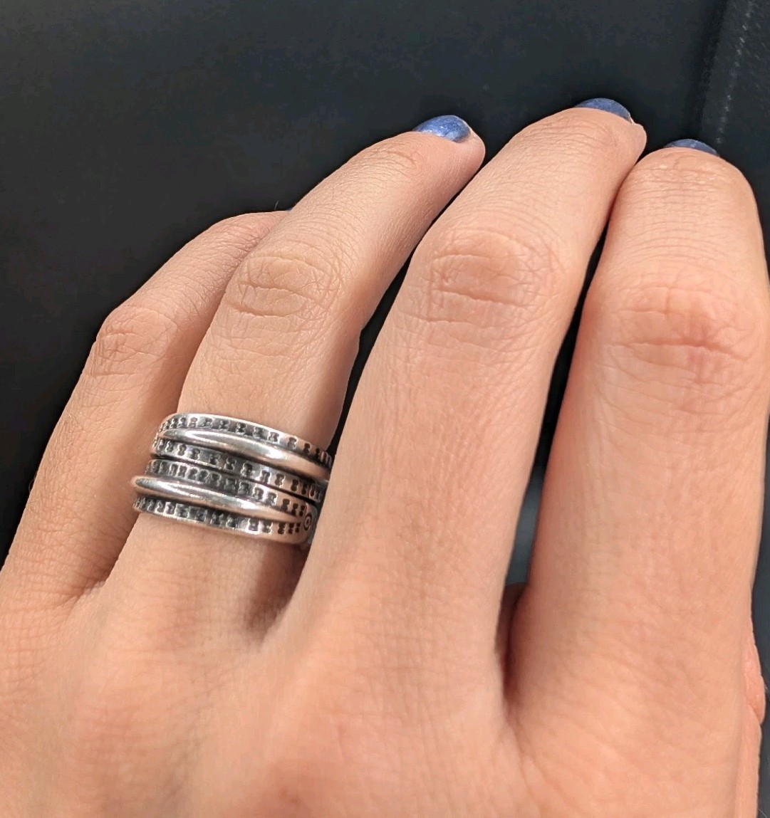 David Andersen Sterling Silver Saga Copy Orig Year 300 Snake Ring Size 5 1/2 +/-