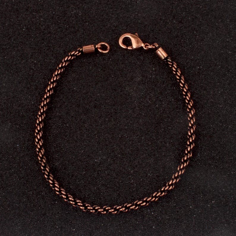 Pure Copper Snake Chain Bracelet Copper Arthritis Pain Relief Biker Bracelet