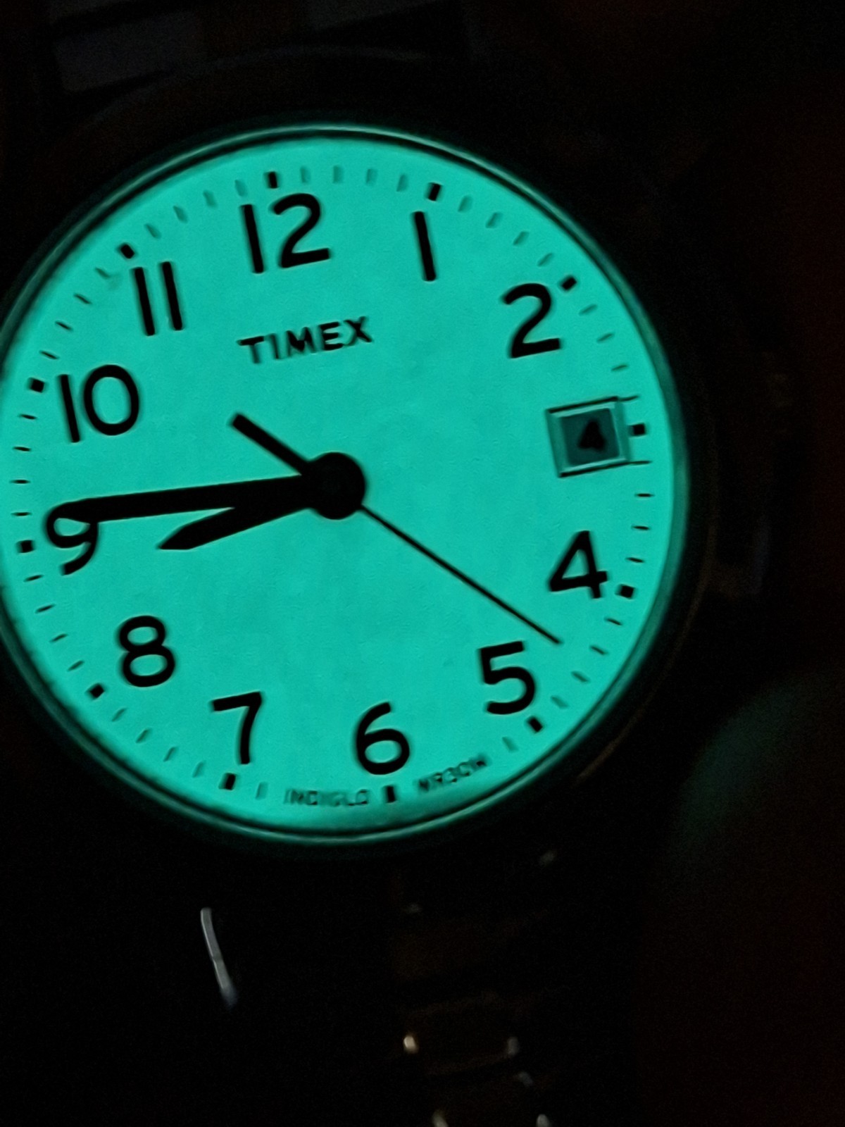 Timex Indiglo Two-Tone Quartz Watch Date White Dial WR30M Expansion Band
