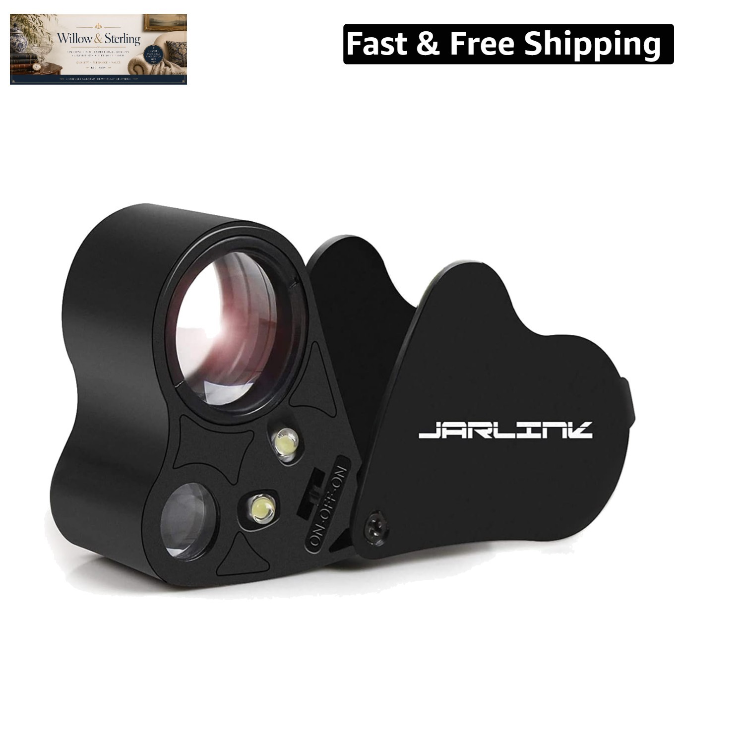 30X 60X Illuminated Jewelers Loupe Magnifier, Foldable Jewelry Magnifier with…