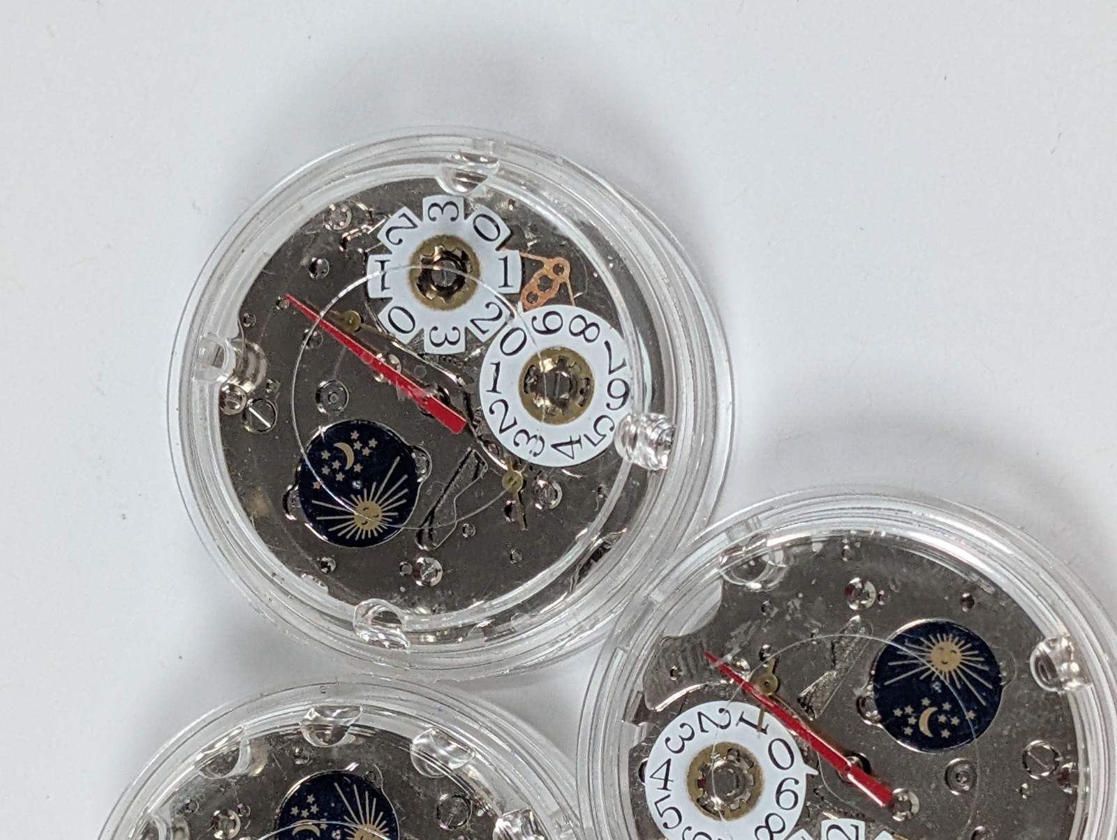 Lot Of 5 Roots Canada Automatic Watch Movement Seagull T16 Big Date Vtg NOS 28mm