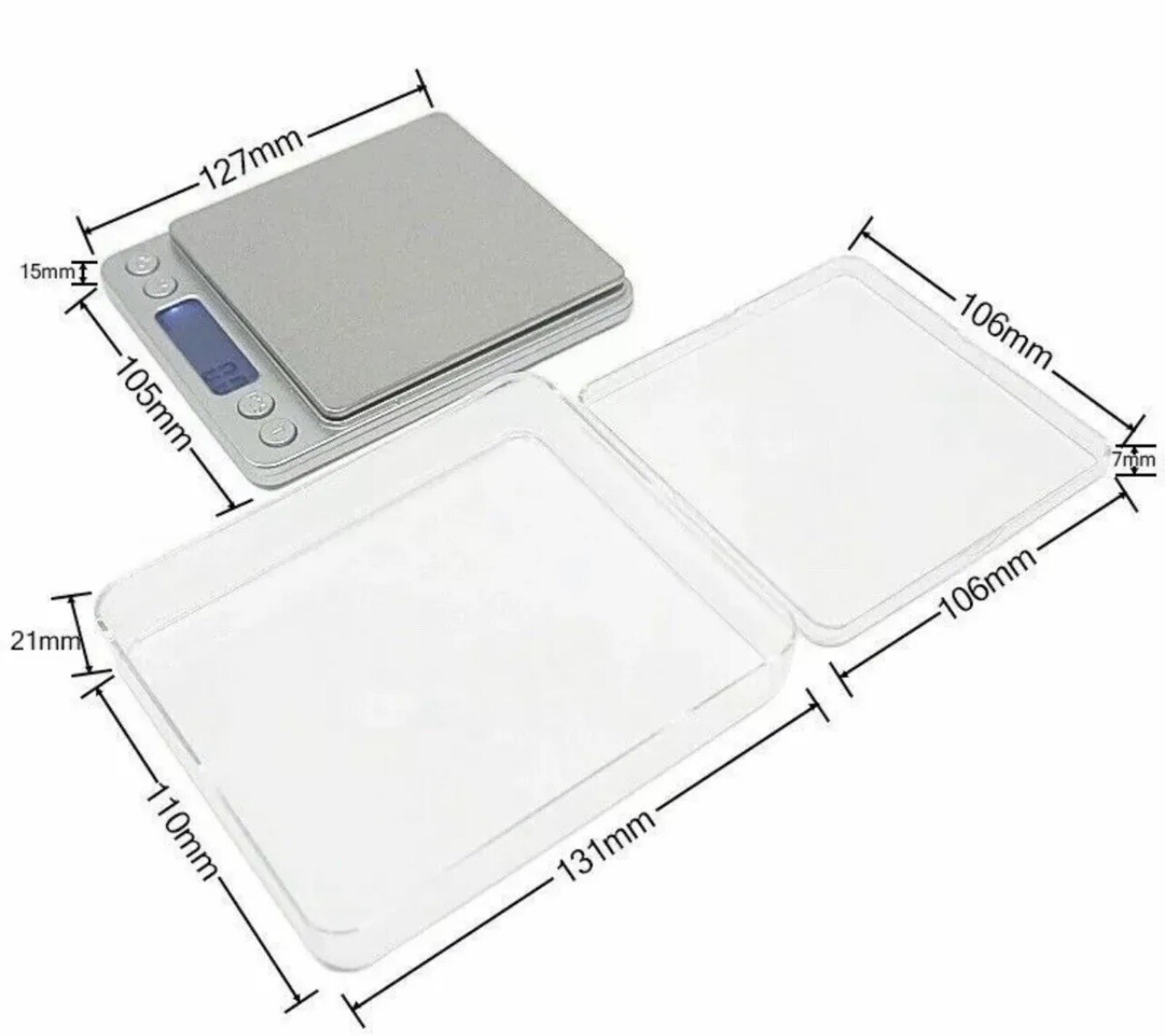 Digital Kitchen Food Scale Weight Balance in Pounds, Grams, Ounces,& KG
