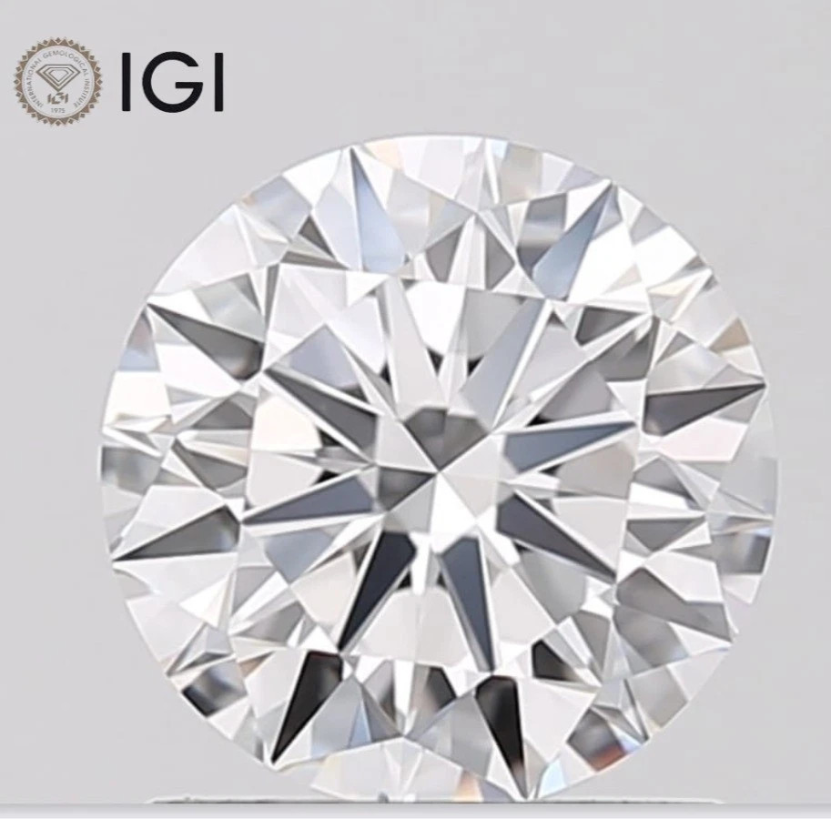 IGI Certified 2CT Lab Grown Diamond D Color Round Cut VVS1Clarity CVD Certified