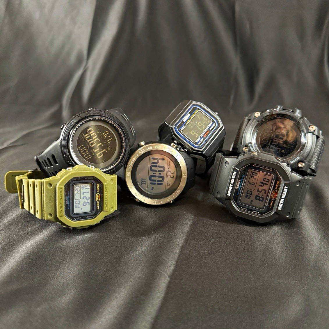 Skmei Lot of 5 Digital Watches Assorted Styles Unisex Adults