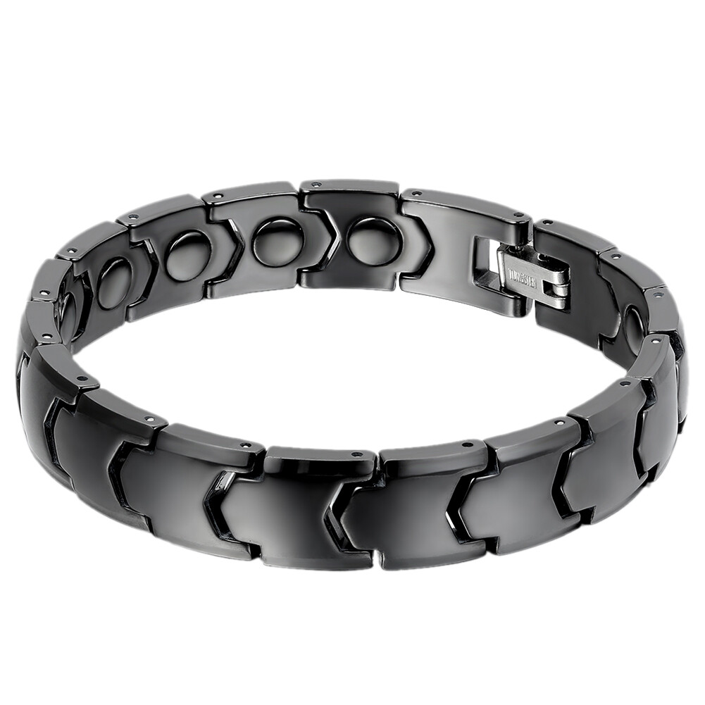 8.3″ Mens Boys Ceramic Energy Magnetic Health Bracelet Brazil Style Cuff Bangle