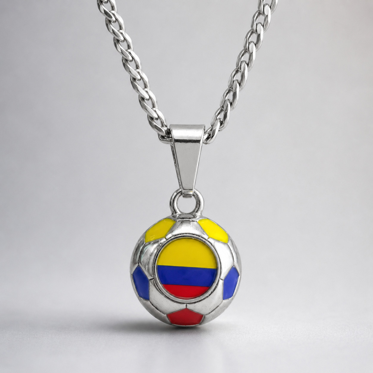 World Cup jewelry 2026 – Colombia Soccer Ball Pendant