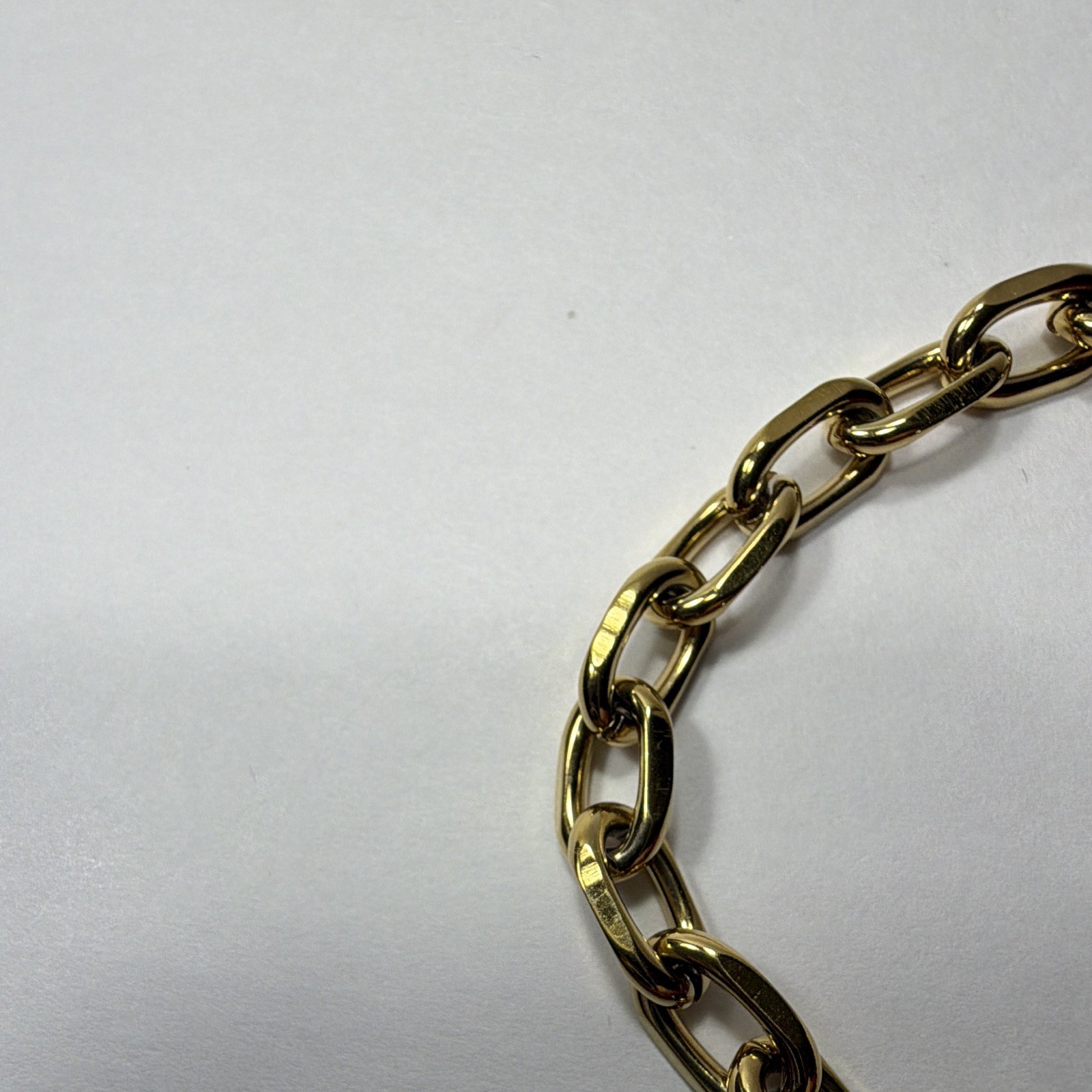 7″ Gold Tone Stainless Steel Cable Link Chain Bracelet 5mm Men Women Unisex