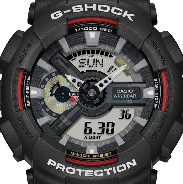 CASIO G Shock ANALOG DIGITAL 110 SERIES GA 110RL 1AJF Black Dial New Men’s Watch