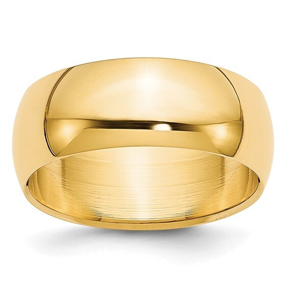 10K Solid Yellow Gold 2mm 3mm 4mm 5mm 6mm 8m Men’s Women’s Wedding Band Ring