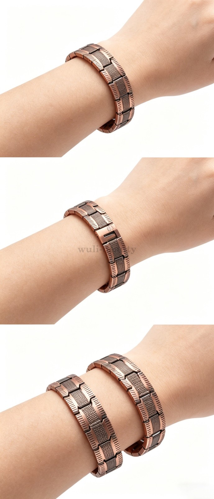 100% Pure Copper Bracelet 3500 Gauss Magnetic Therapy Strong Healing & Regulator