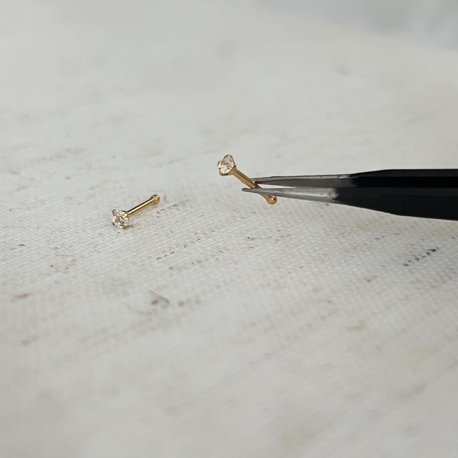 Implant Grade Titanium Nose Bone Stud 20G 0.8mm with CZ – ASTM F-136 G23, 1.5…