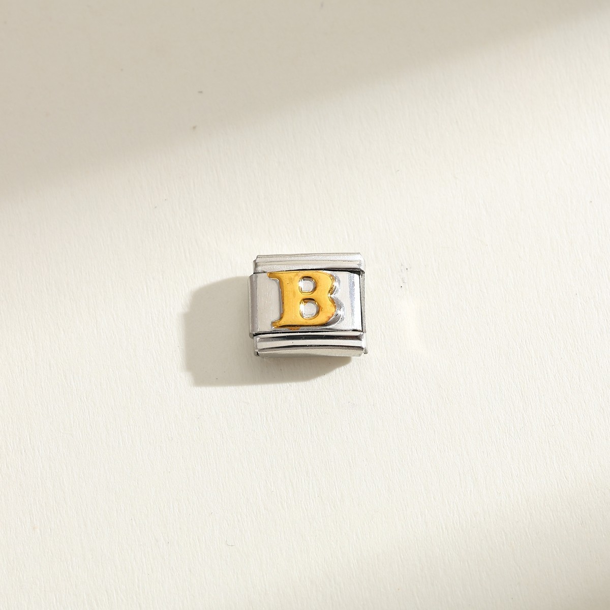 Gold Letter Italian Charm Initial Monogram Alphabet Name ID 9mm Stainless Steel