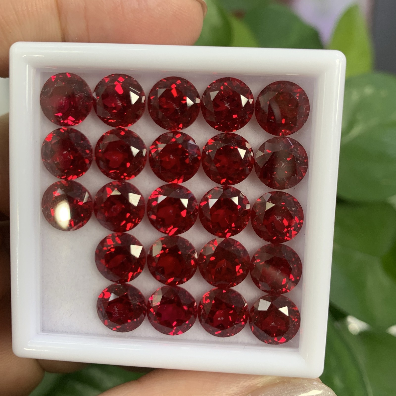 3MM~10MM Genuine Lab Grow Ruby Stone Round Cut Red Pink Ruby VVS1 Loose Gemstone