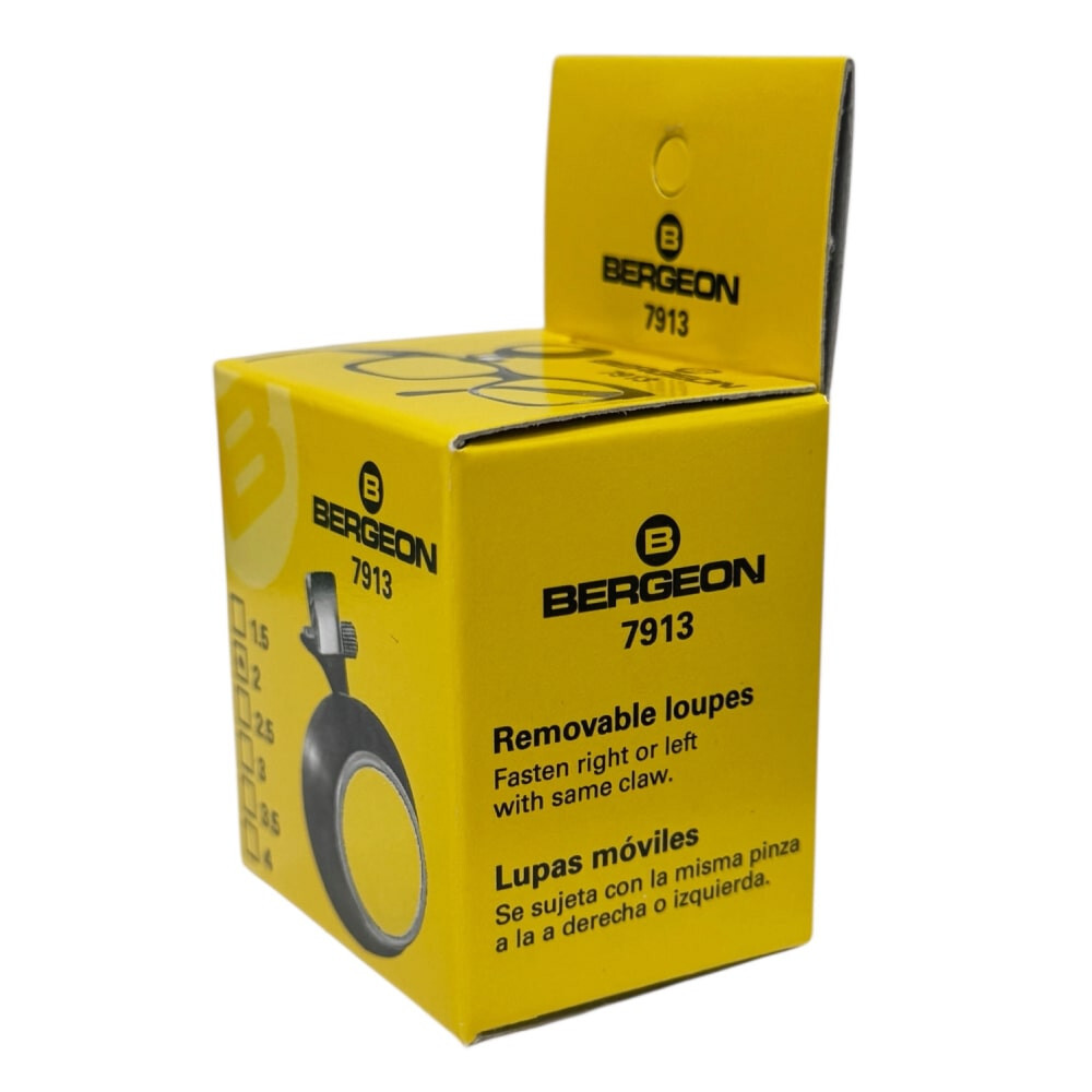 Bergeon 7913-2 Eyeglass Loupe with Clip 5x Magnification, Ref. 2, Swiss Made