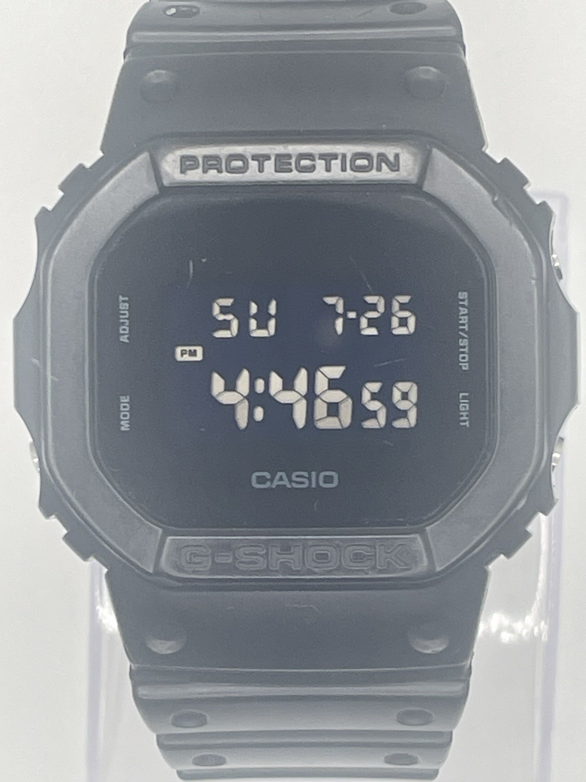 Casio G-SHOCK DW-5600BB All Black Digital Watch Module 3229 Used Face Scratches