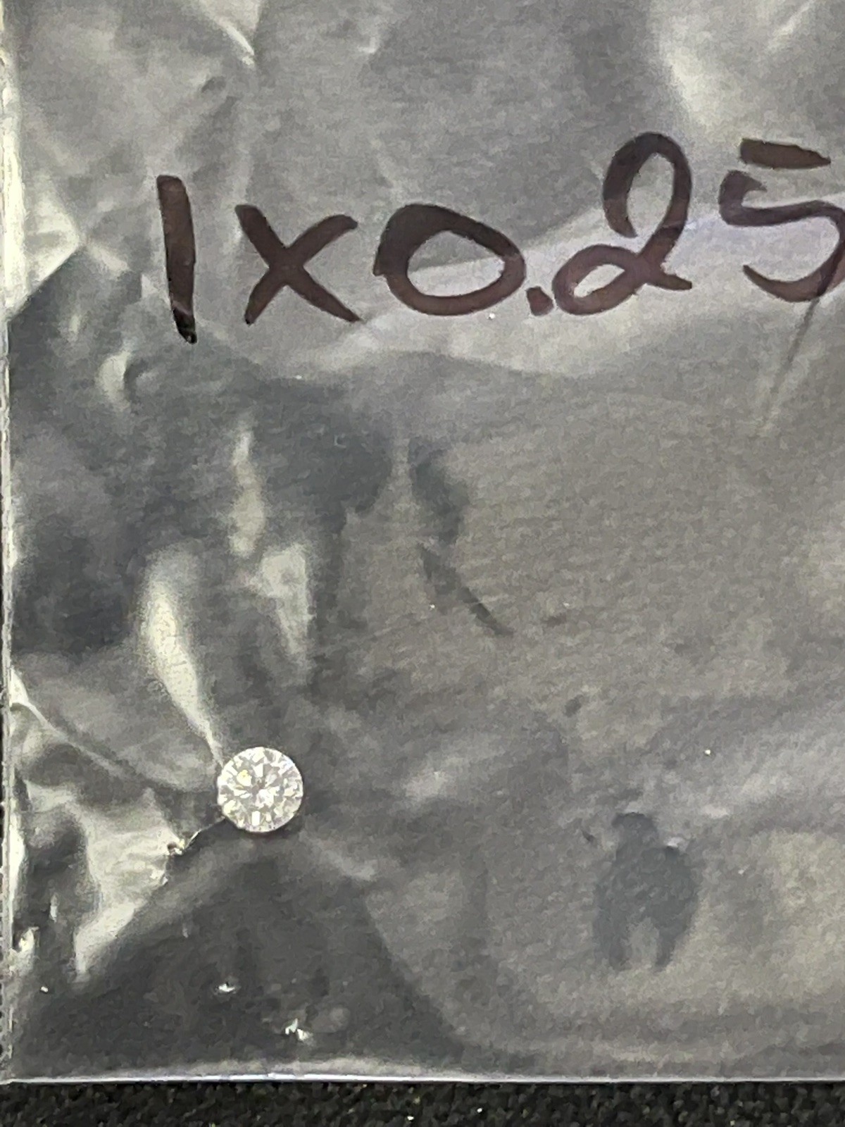 Round Cut Lab Grown serial numbered 0.25 Carat