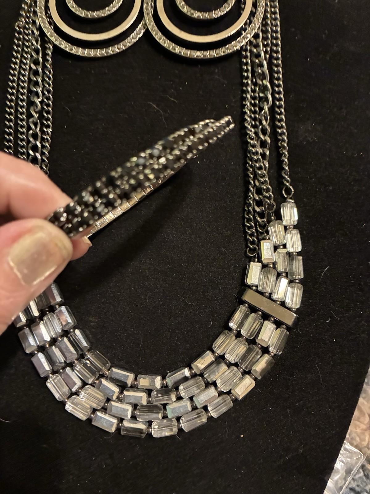 RHINESTONE NECKLACE, EARRING SET PROM, WEDDING, SPECIAL OCCASION