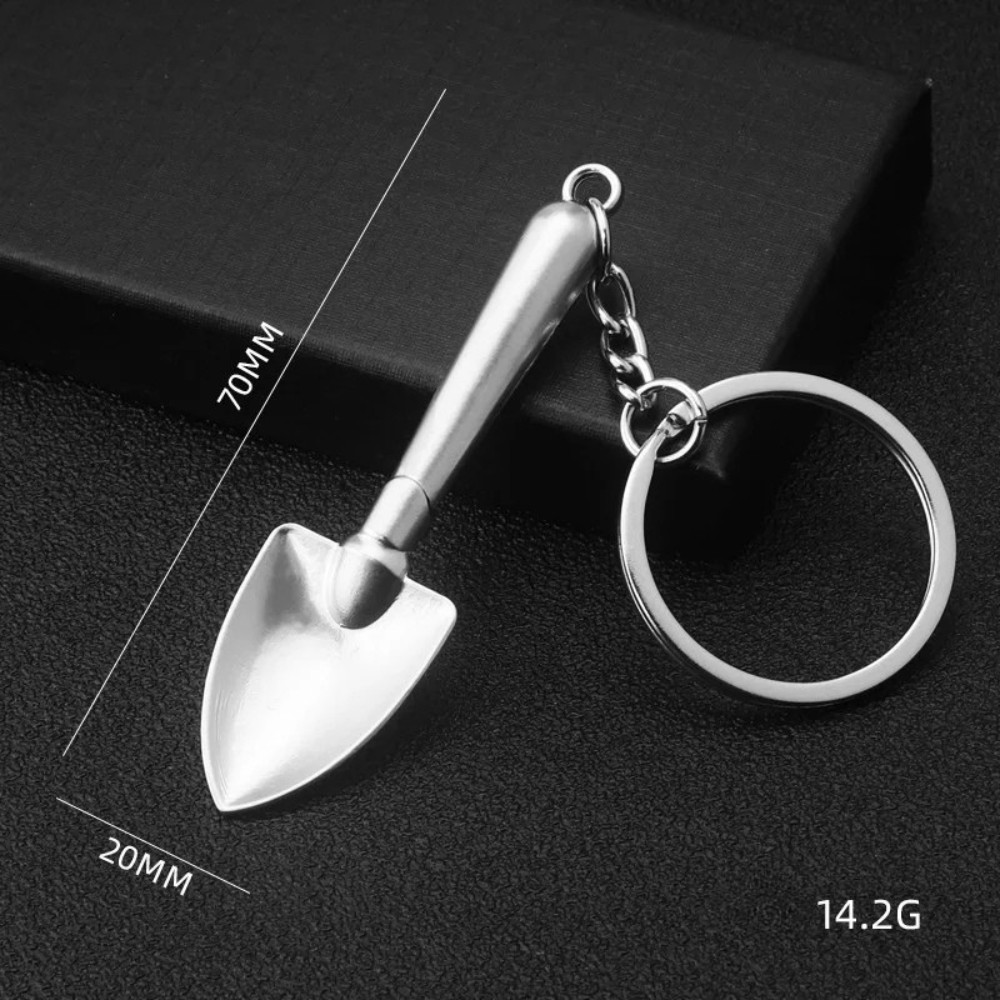 Mini Shovel Key Ring Powder Ladle Scoop Spatula Metal Shovel Silver
