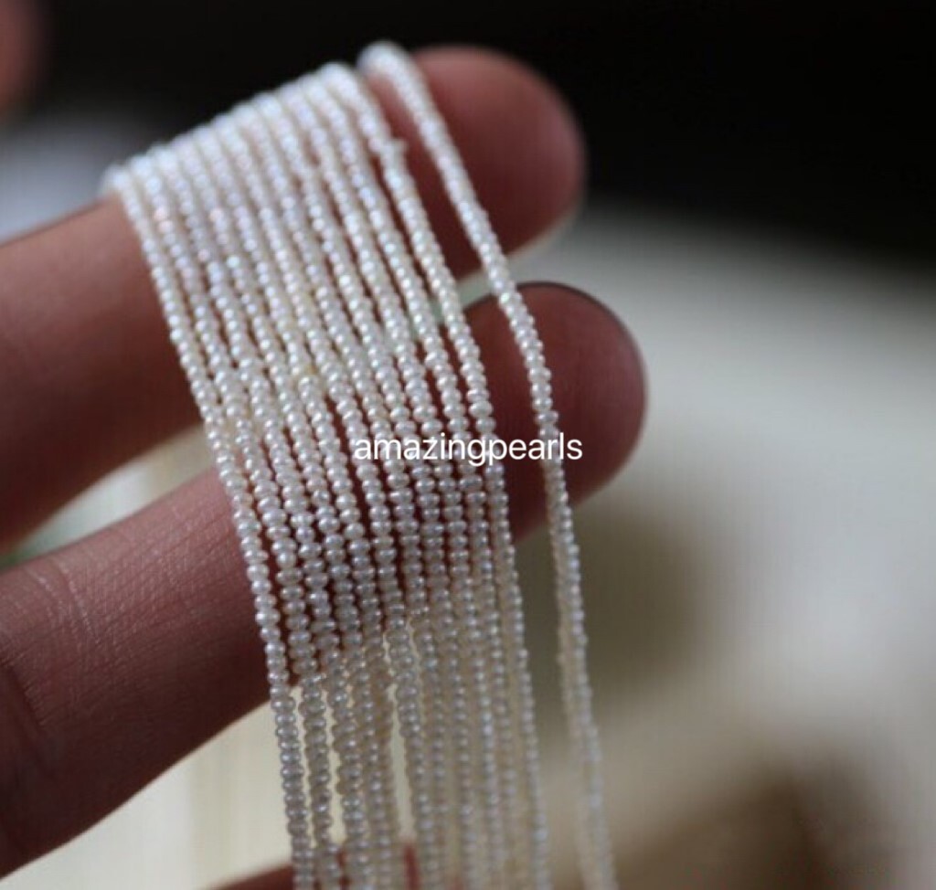 Rare 1.8-2mm Small Tiny Round Fresh Water Pearl Loose Beads Strand