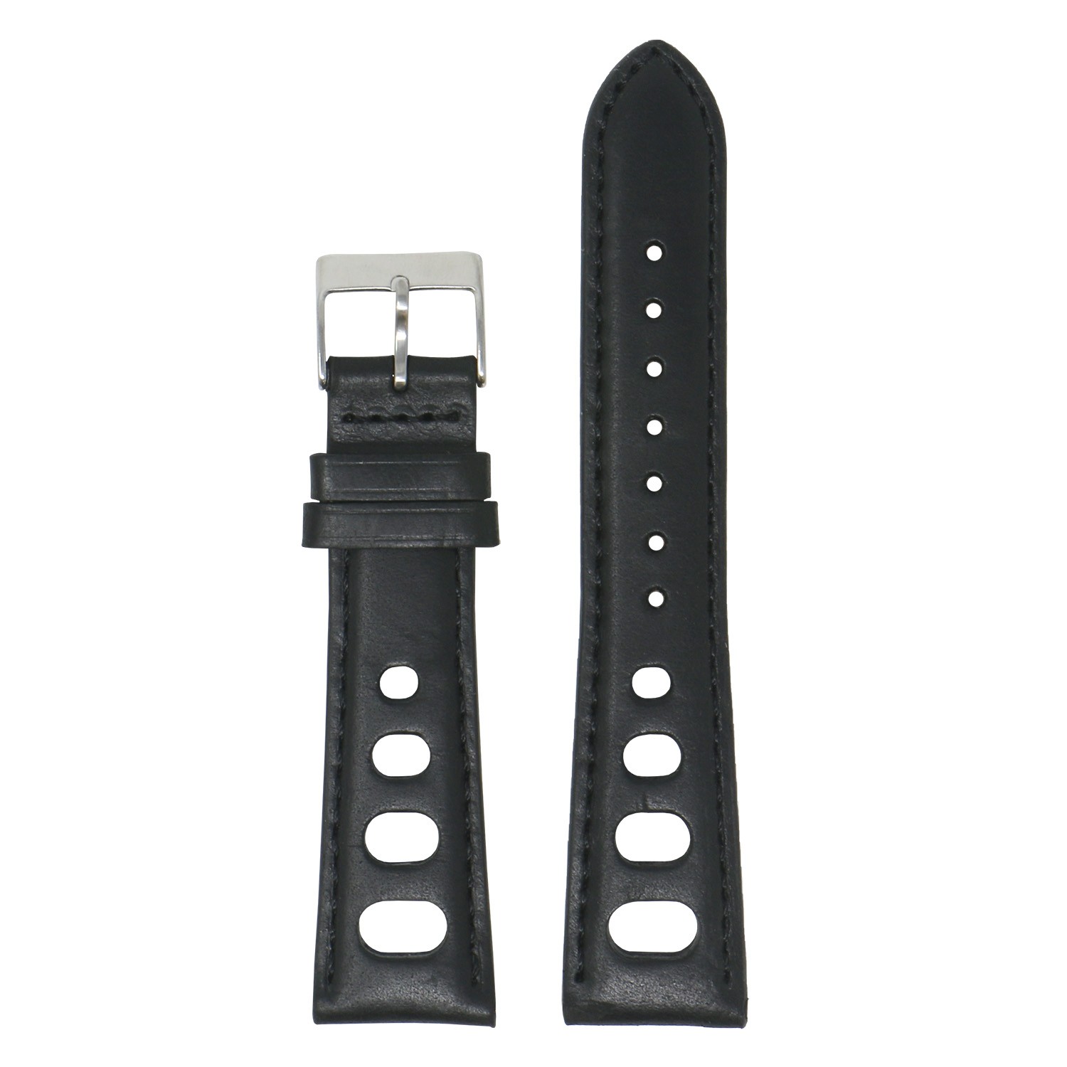DASSARI Distressed Leather Rally Watch Strap Band 18mm 19mm 20mm 21mm 22mm 24mm