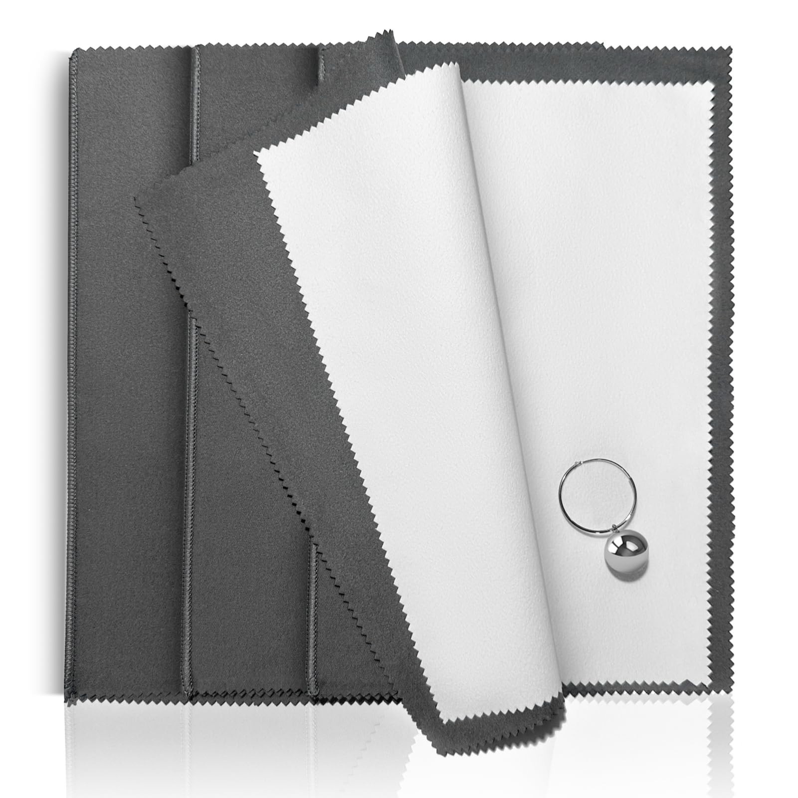 3PCS Silver Polishing Cloth, 11” x 14” XLarge PremiumJewelry Cleaning Cloth…