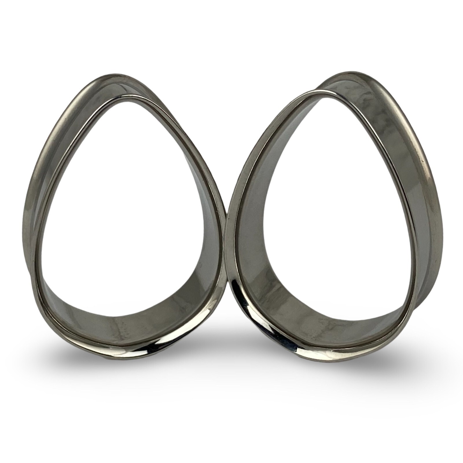 Pair of Steel Double Flare TEARDROP Tunnels (PS-258) set gauges plugs PICK SIZE