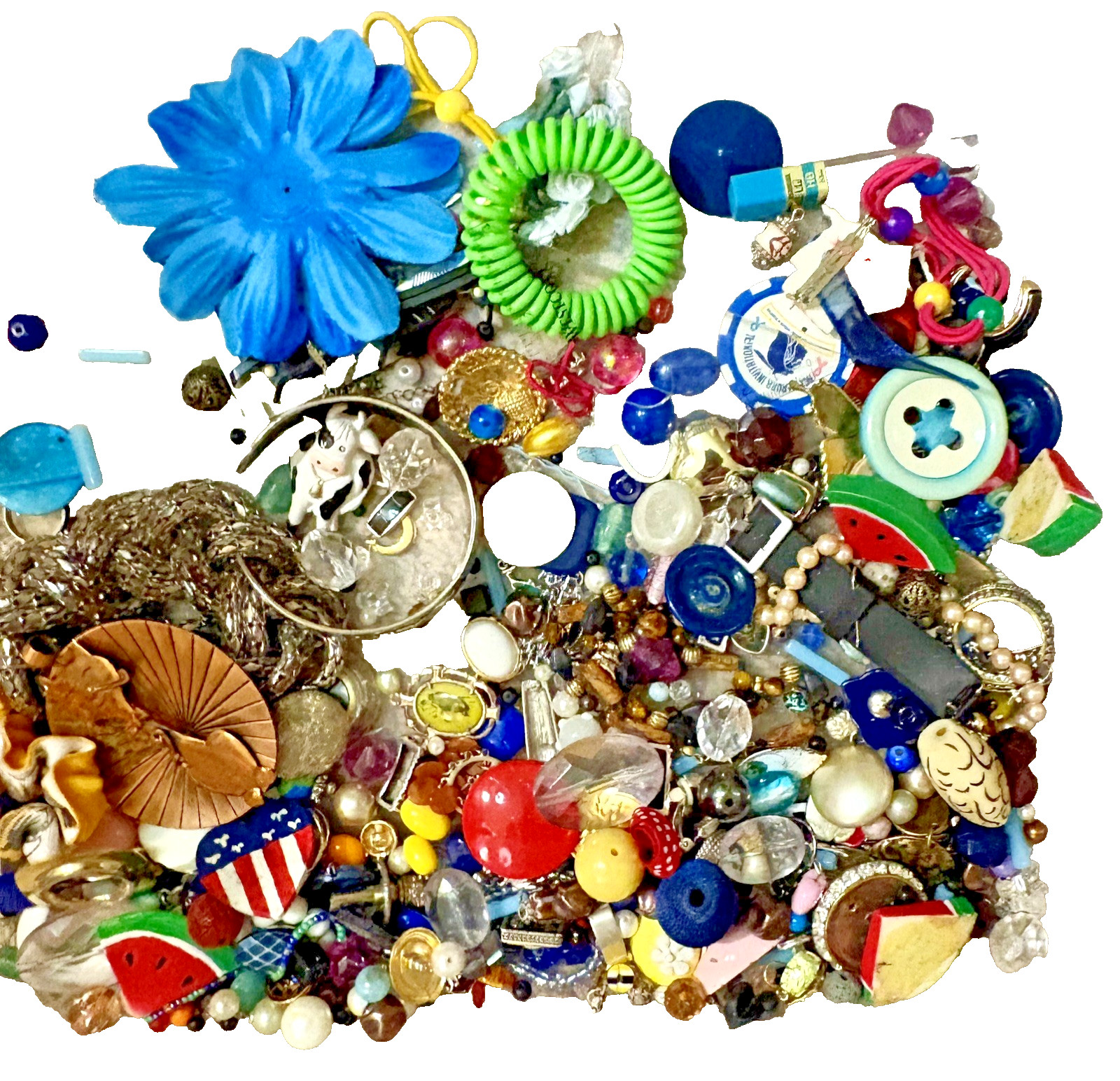 22LBS Modern Vintage Tangled Broken Wearable Craft Repurpose Junk Jewelry Lot