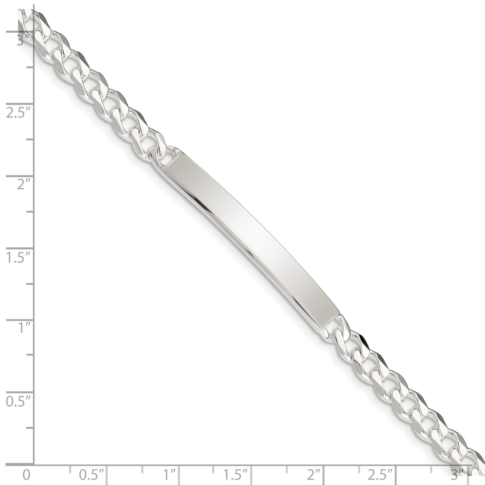 Silver Curb ID Bracelet QCD150