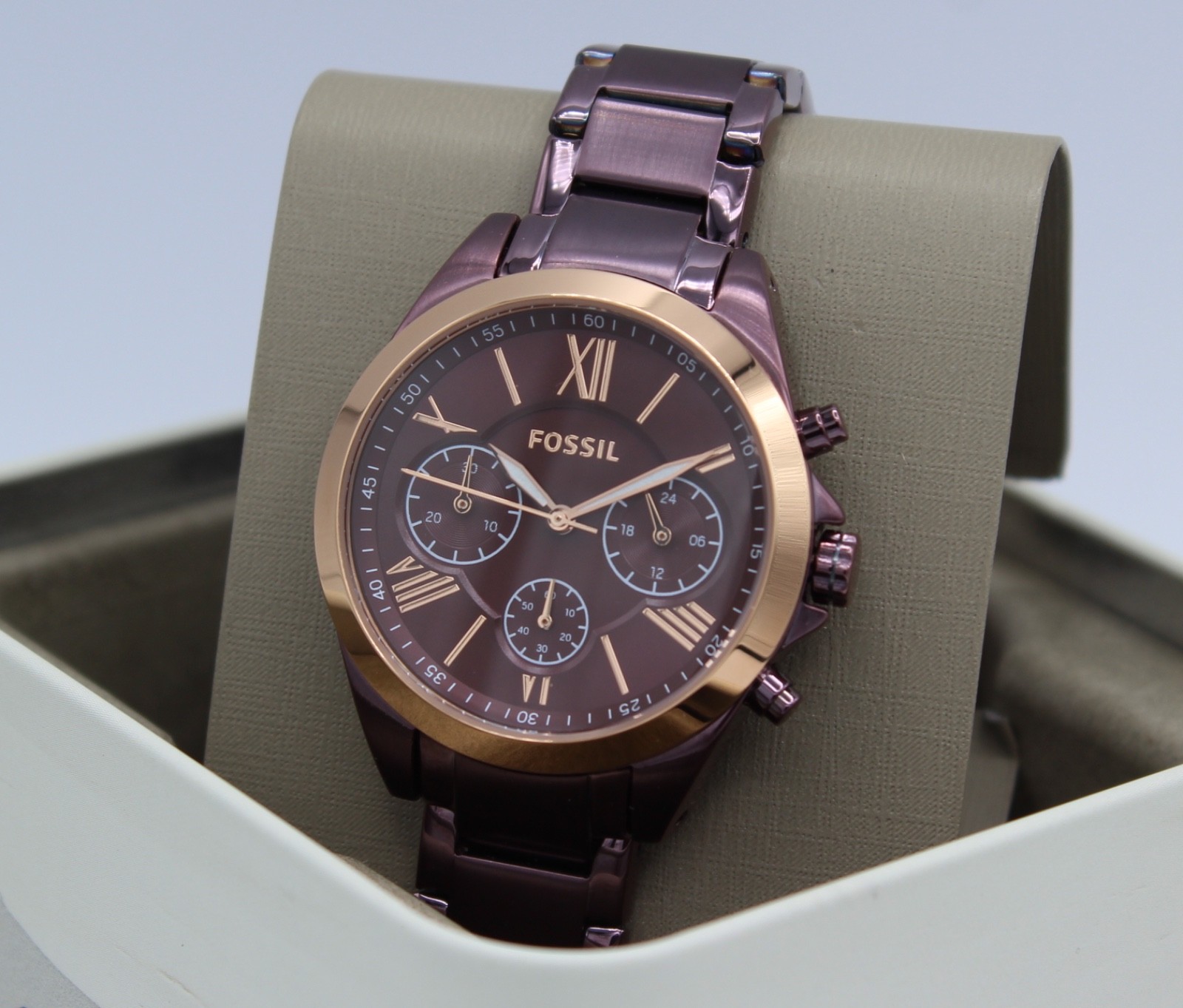 Fossil Modern Courier Midsize Chrono Purple Women’s BQ3281 Watch