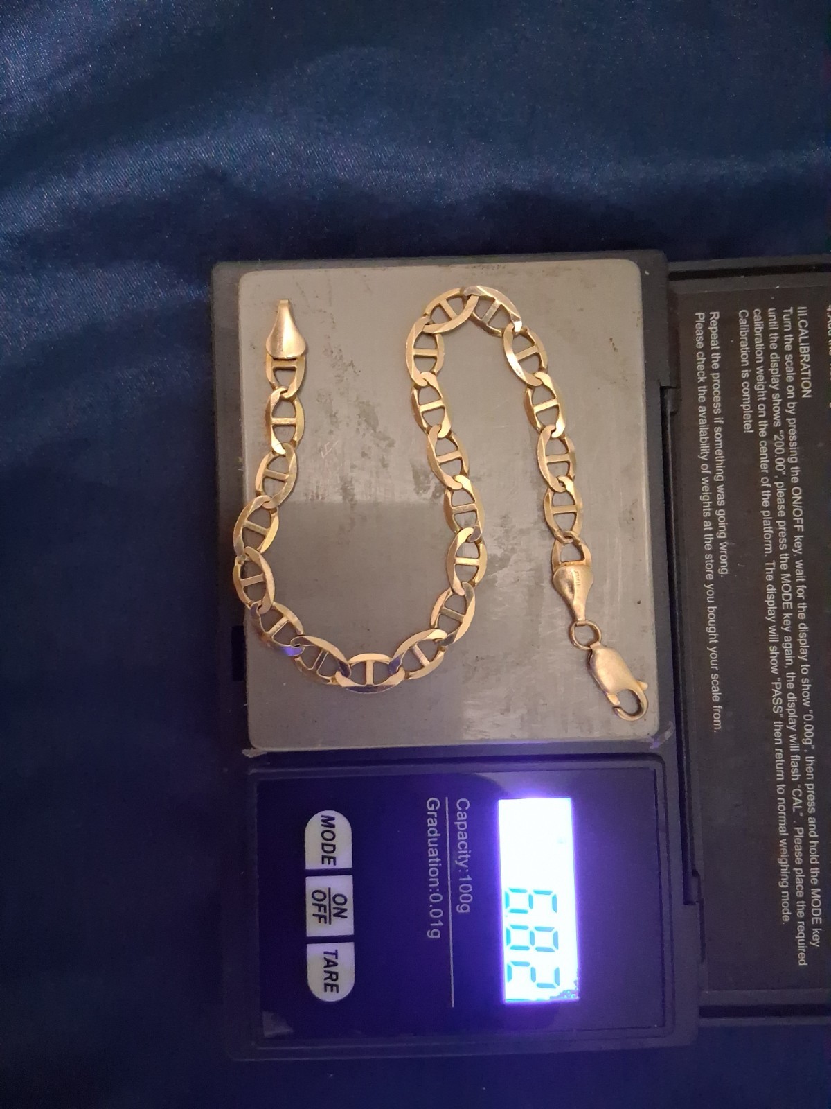 Authentic Solid 10K Yellow Gold Mariner Link Bracelet – 6.82g With Hallmark