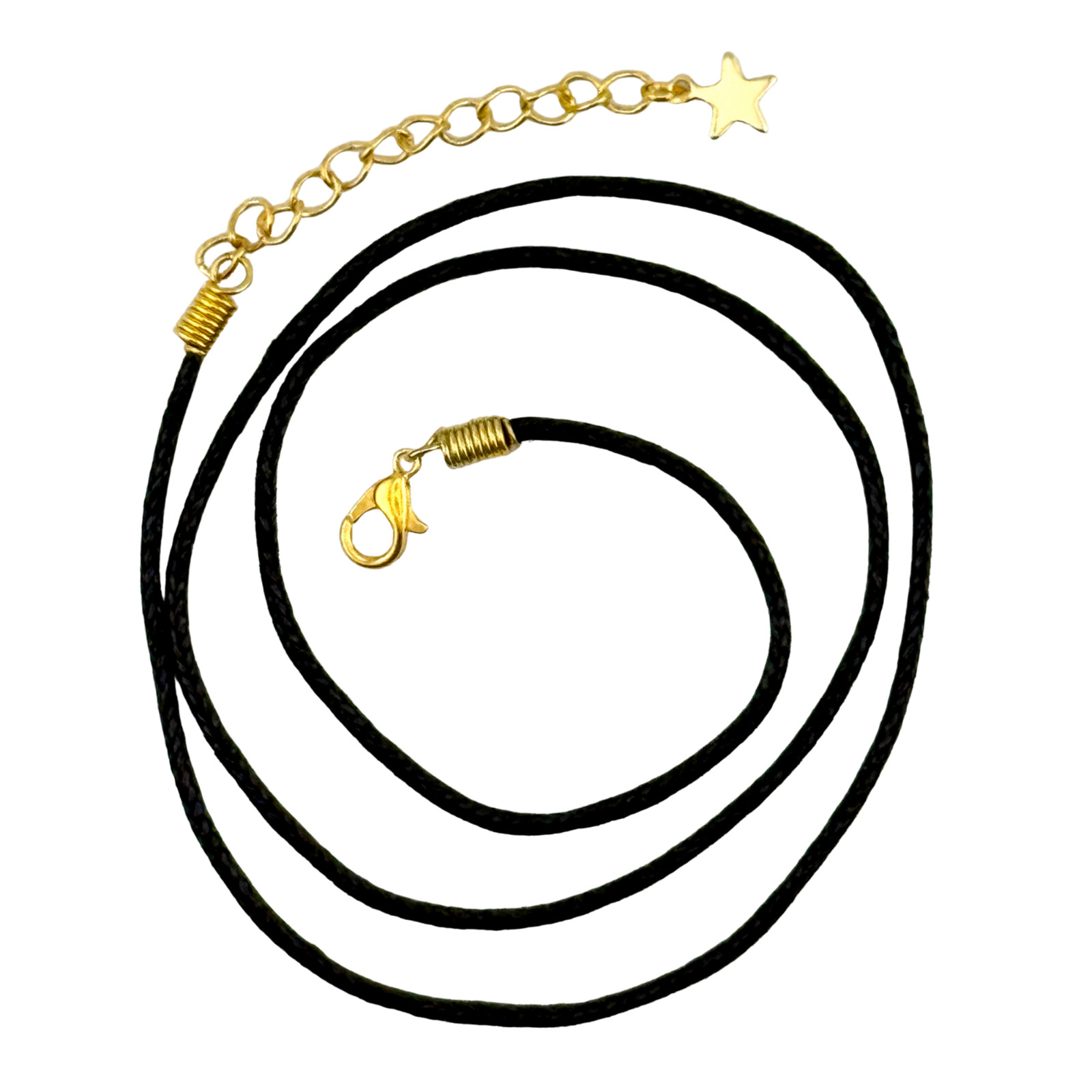 Pendant Necklace Handmade “Sunset Mountain” Gold Bezel 25mm Black Cord