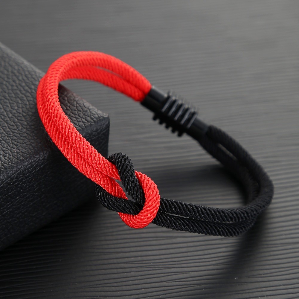 New Men Women Bracelet Fashion Square Knot Bracelets Outdoor Magnet Bangles Hot