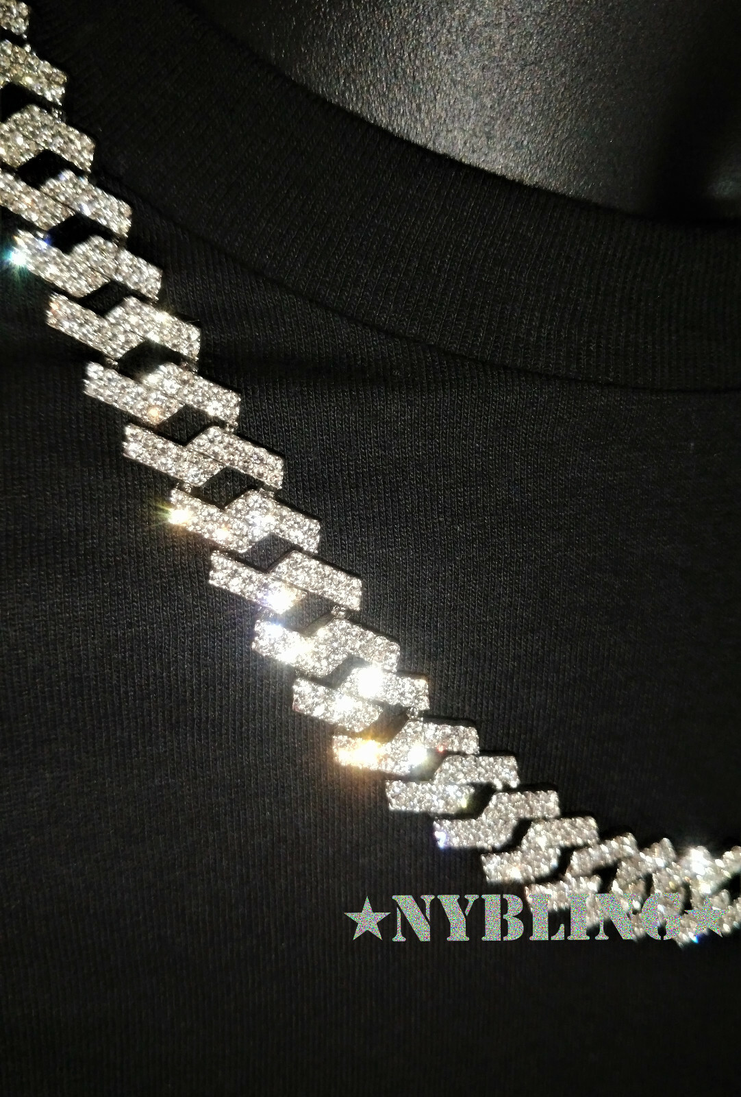 Miami Cuban Prong Link Necklace / Bracelet Gold Plated Men Iced CZ Hip Hop Chain