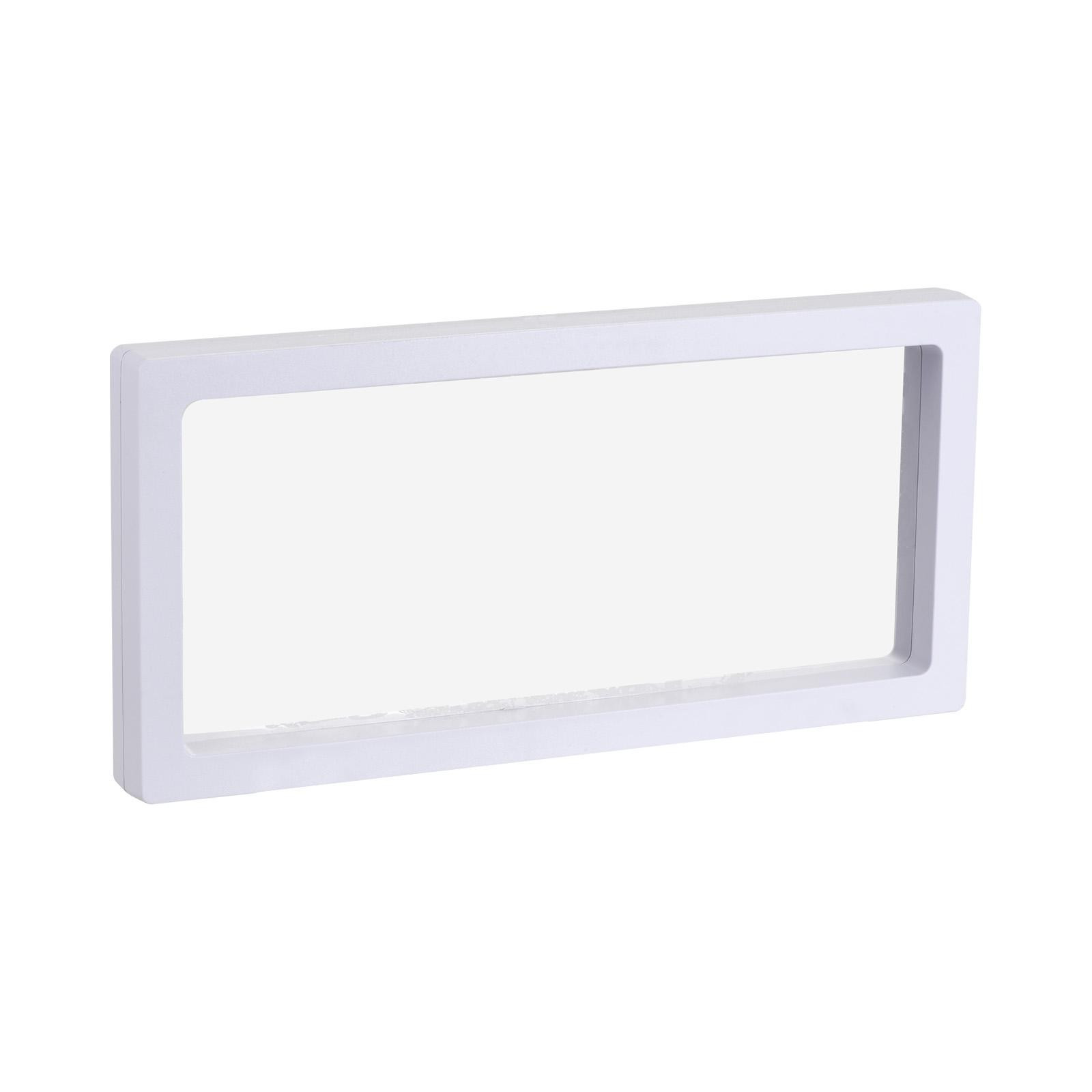 Floating Thin Film Display Box, ABS Frame Case 23cm x 11cm x 2cm White Pack of 1