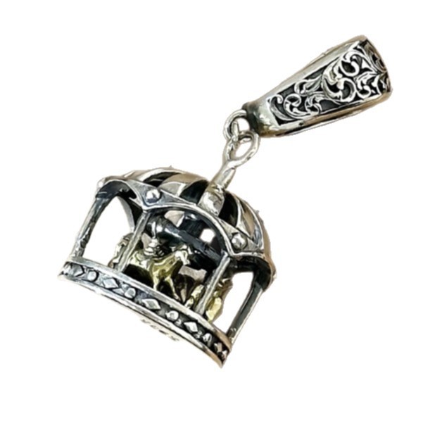 925 Sterling Silver Carousel Merry Go Round Pendant Vintage Amusement Charm Fast