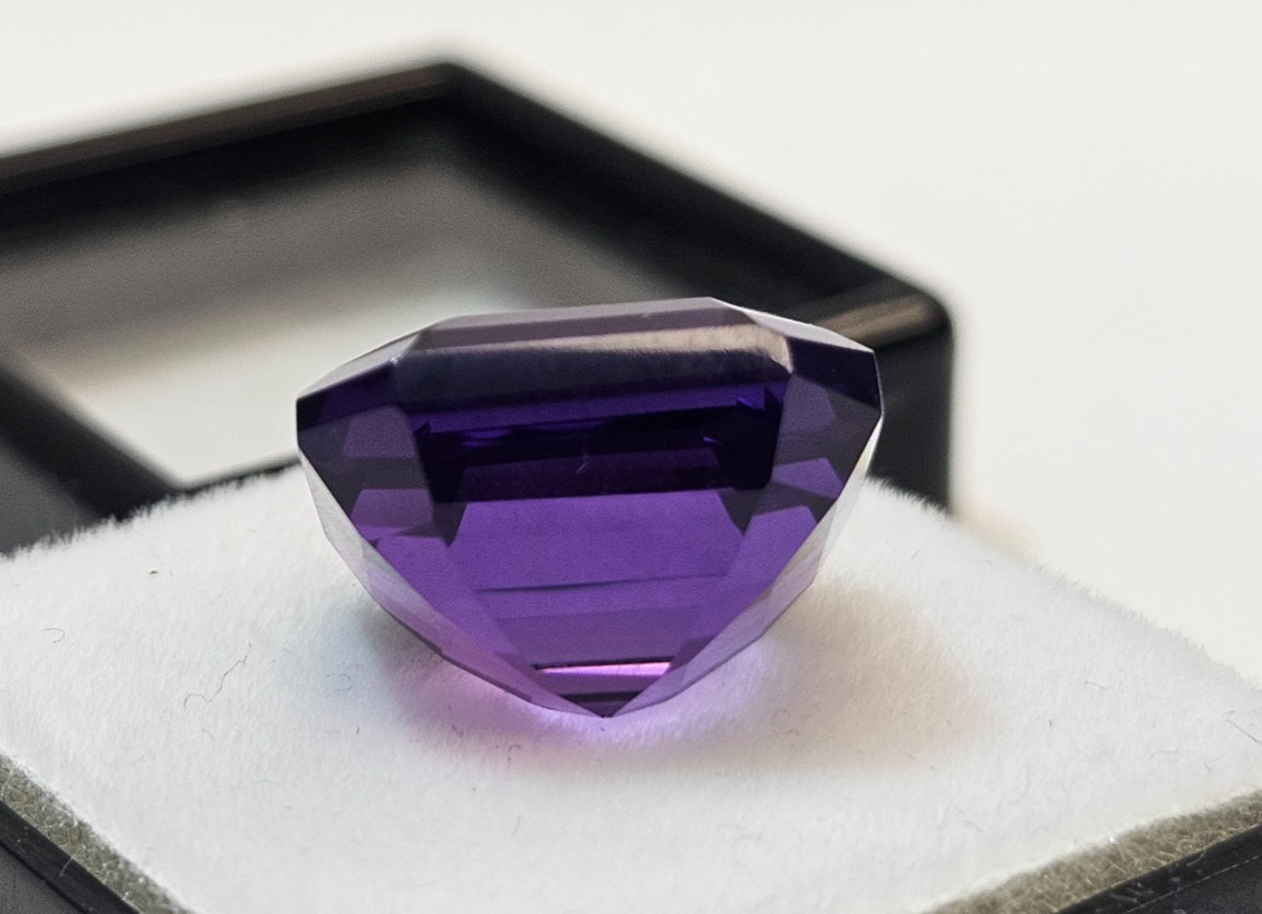 Asscher Cut 10+ Ct Purple Colour Amethyst Natural Loose Gemstone For Ring Making