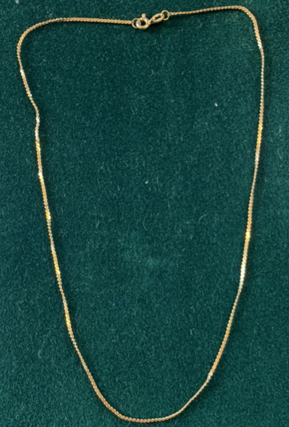 Vintage UNOAERRE 14K Yellow Gold Italy Wave Link Chain Necklace 16” 1 Gram