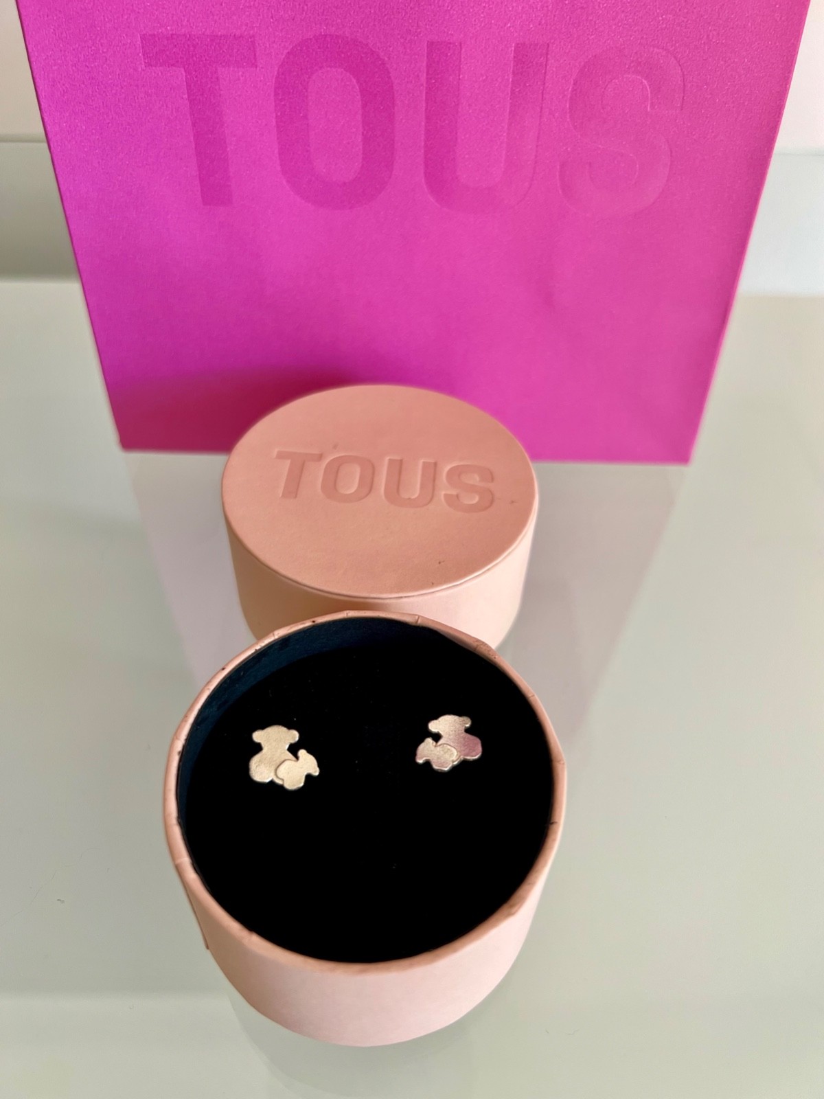 TOUS Silver Hill Earrings Bear Motif