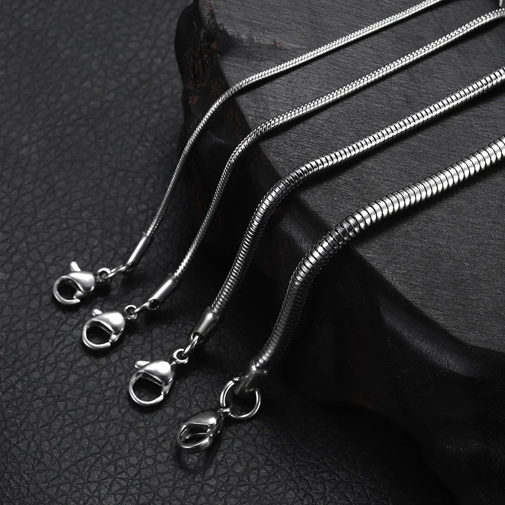 Stainless Steel Finished Chains Necklace Snake Chain with Lobster Clasp Steel To