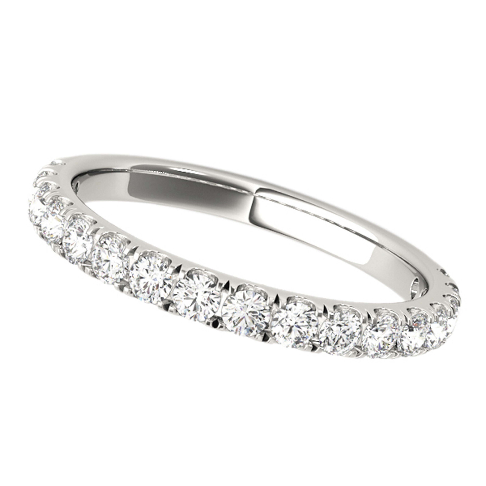 0.25 Carat Lab-Created White Diamond Wedding Band for Women In 10K Gold